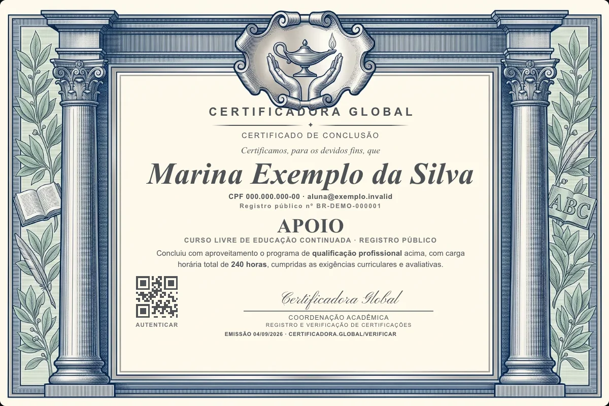 Capa do curso Apoio