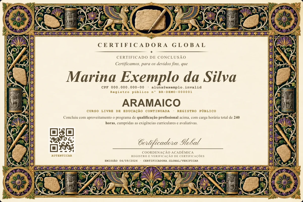 Capa do curso Aramaico
