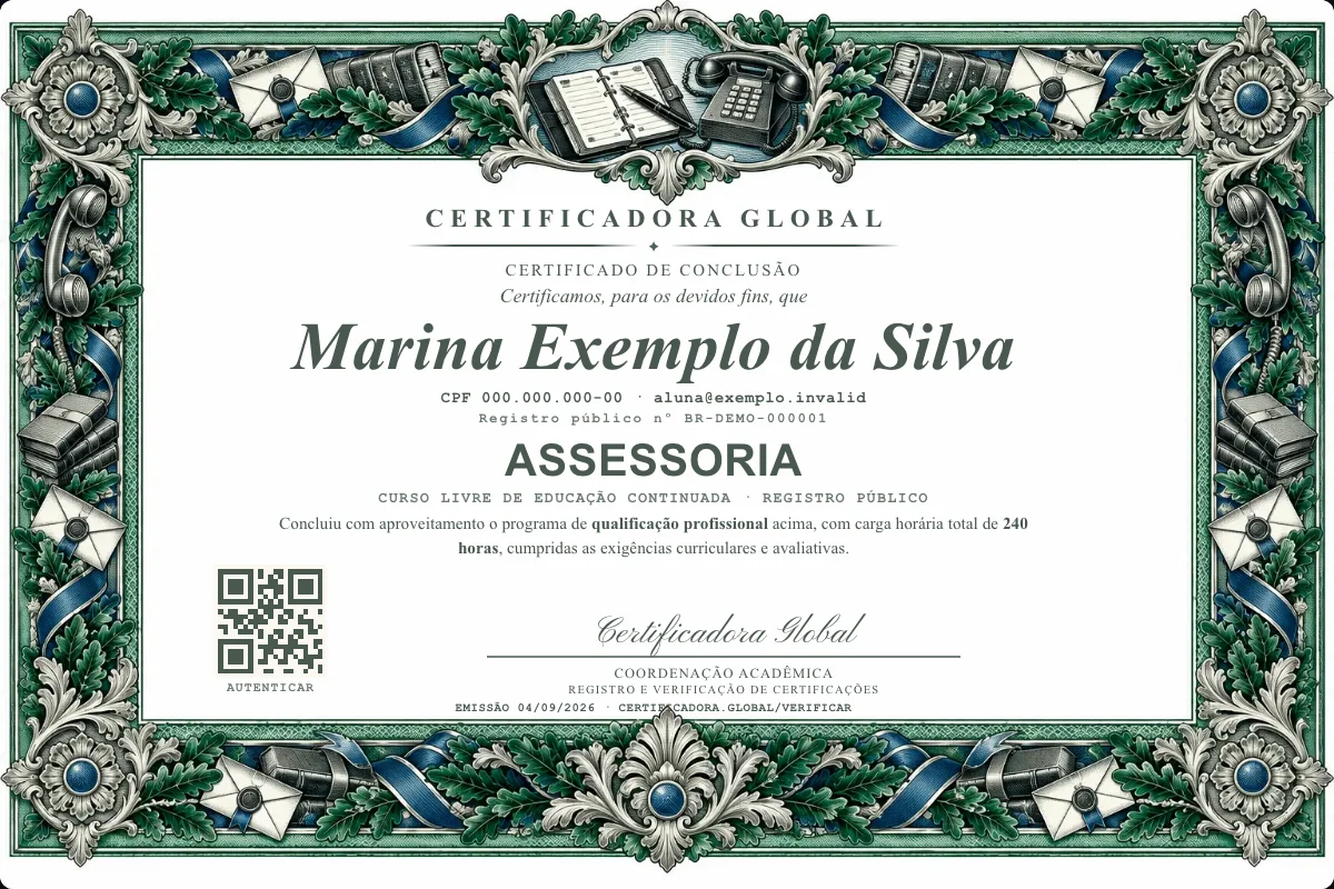 Capa do curso Assessoria