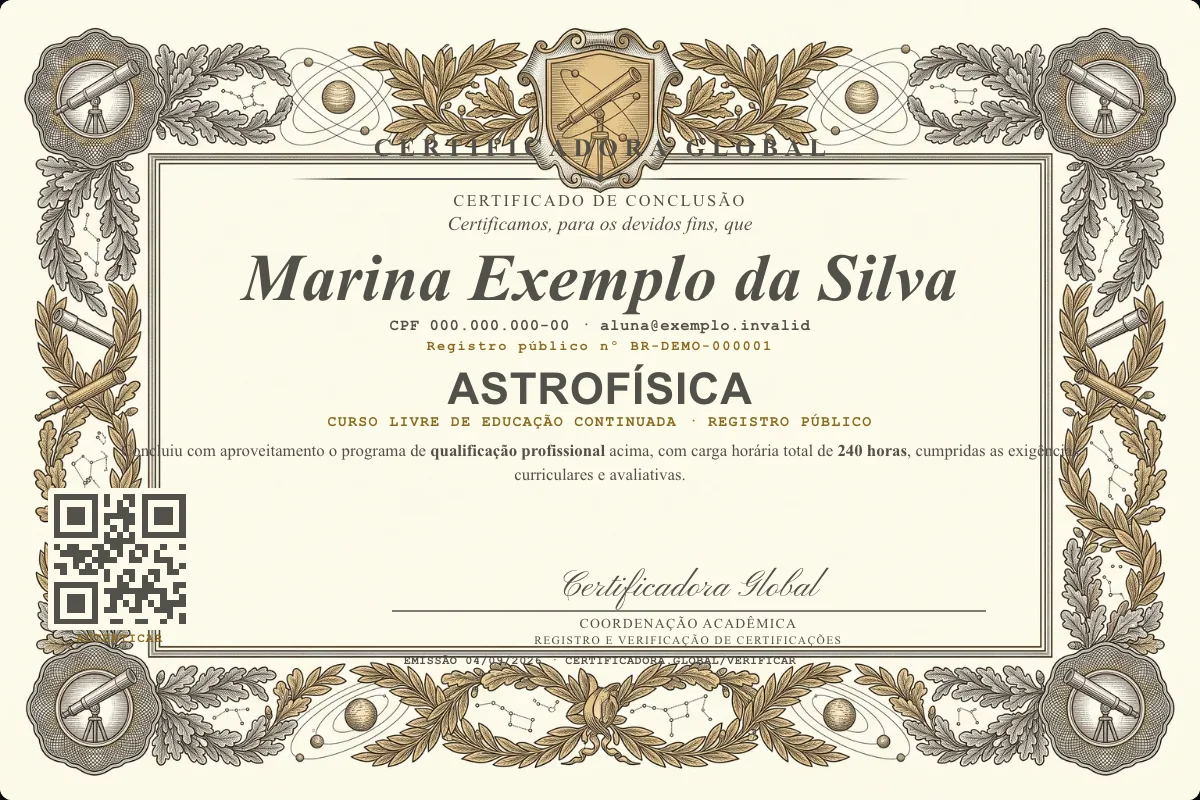Capa do curso Astrofísica