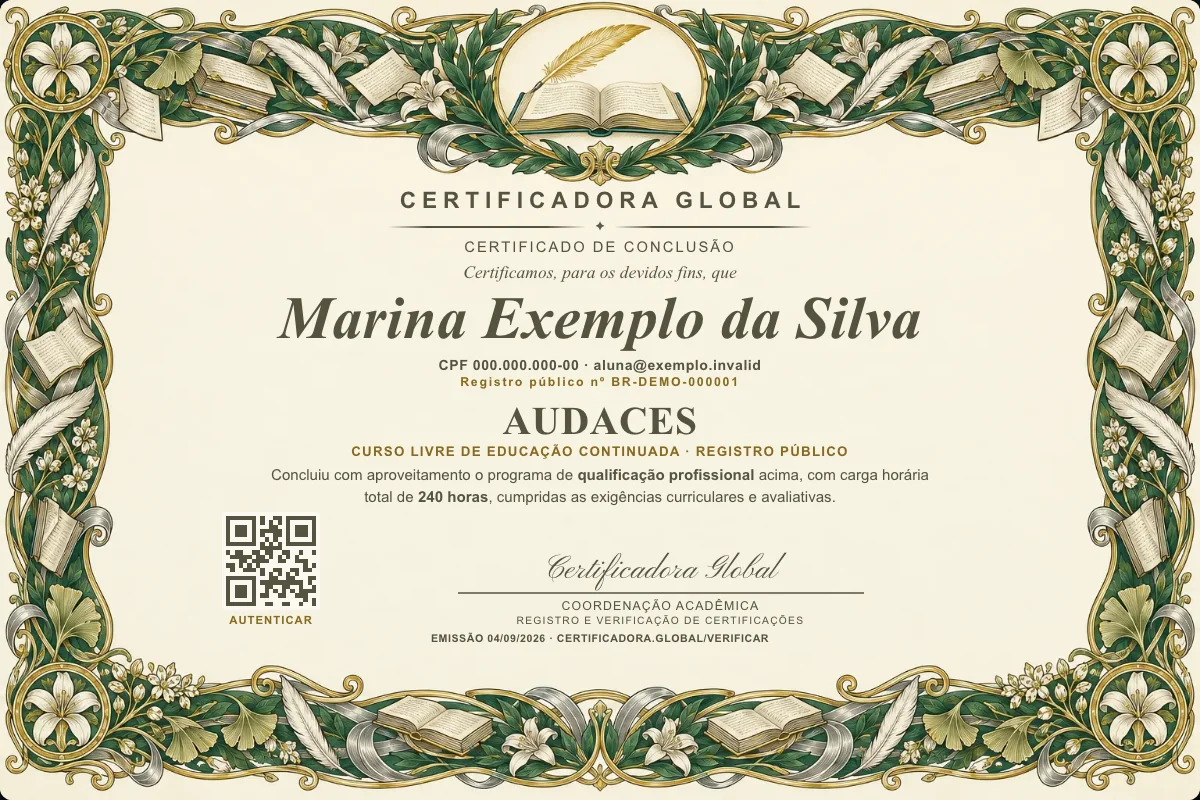 Capa do curso Audaces