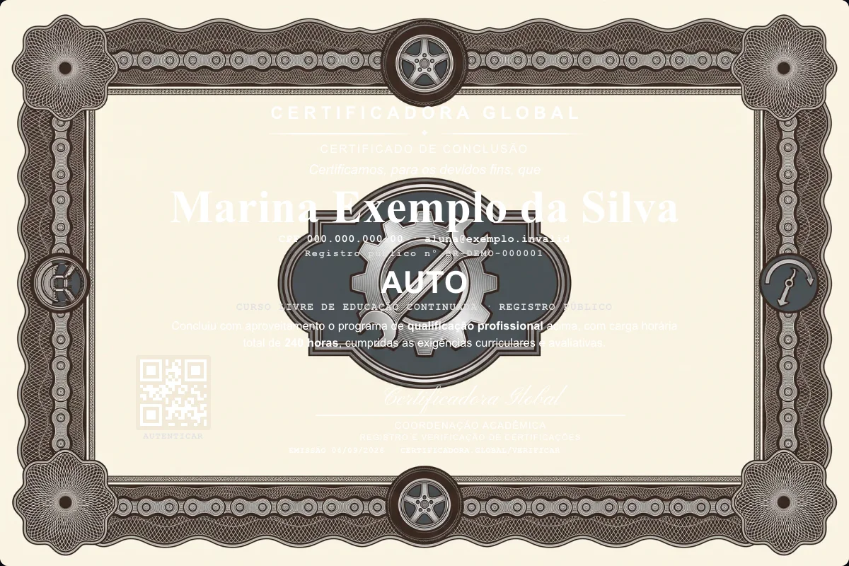 Capa do curso Auto