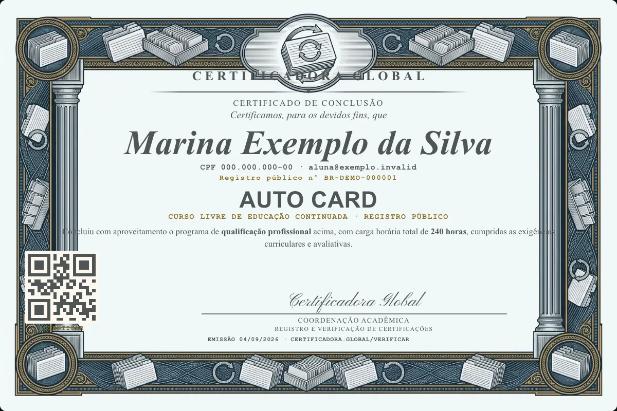 Capa do curso Auto Card