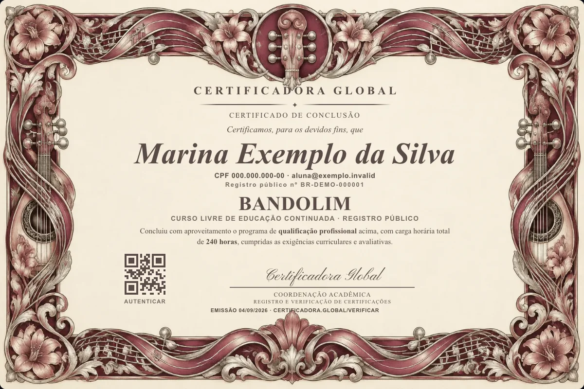 Capa do curso Bandolim