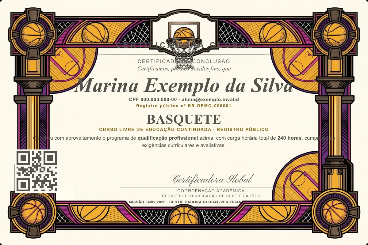 Capa do curso Basquete