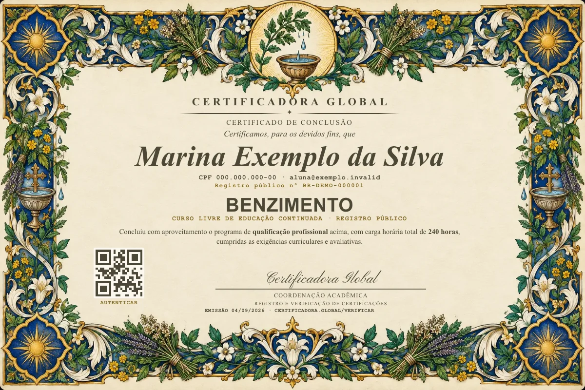 Capa do curso Benzimento