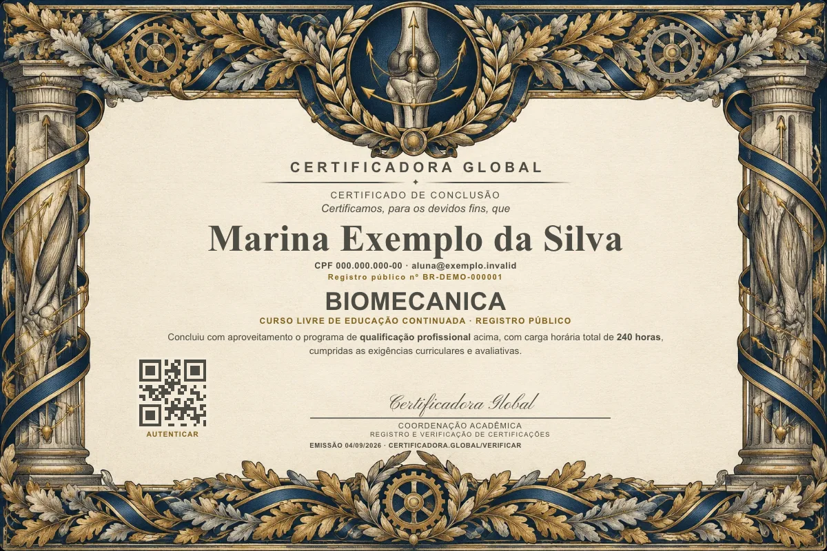 Capa do curso Biomecanica