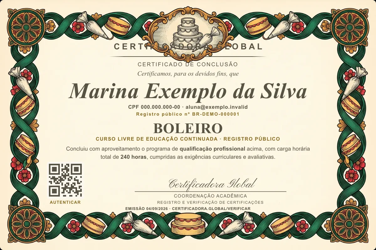 Capa do curso Boleiro