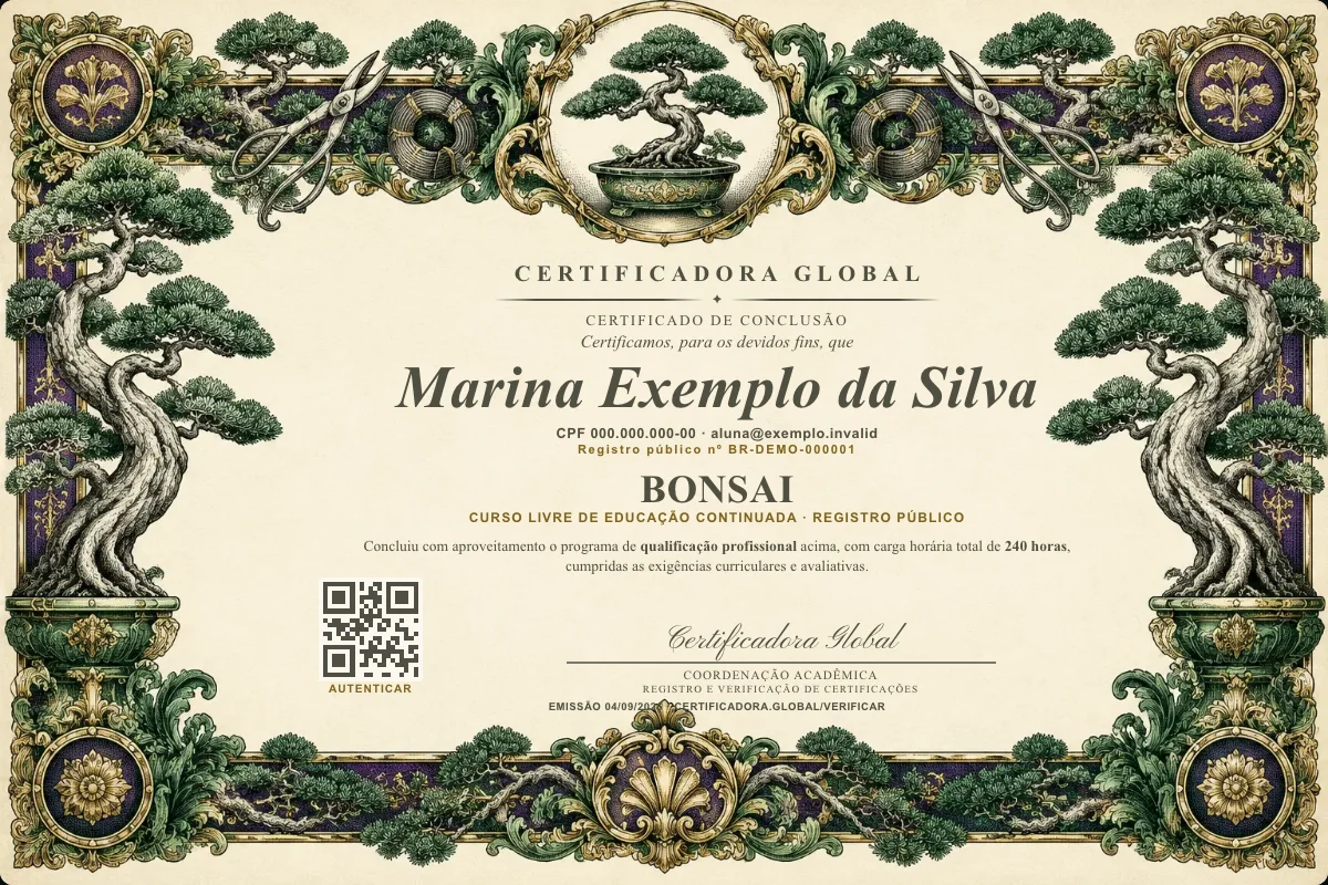 Capa do curso Bonsai