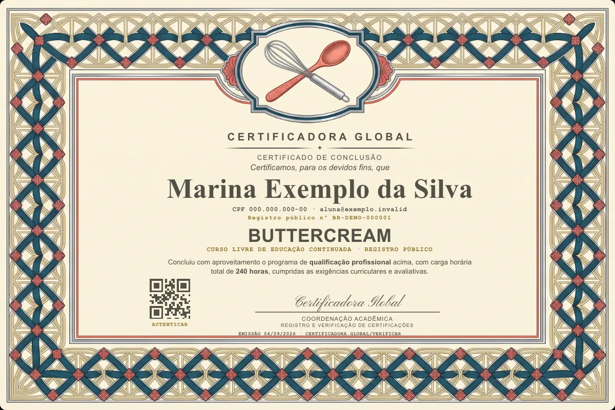 Capa do curso Buttercream