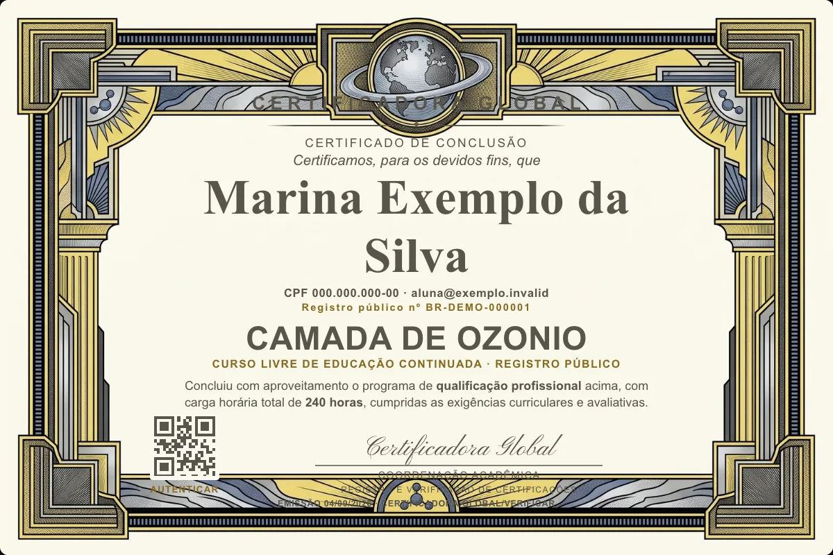 Capa do curso Camada de Ozonio