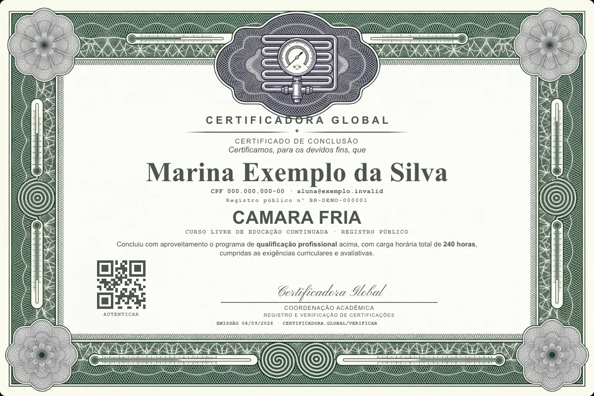 Capa do curso Camara Fria