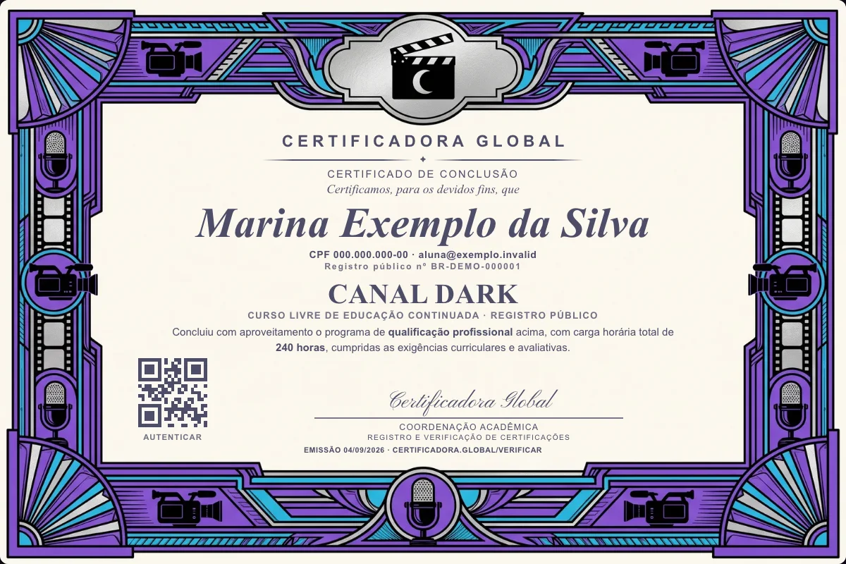 Capa do curso Canal Dark