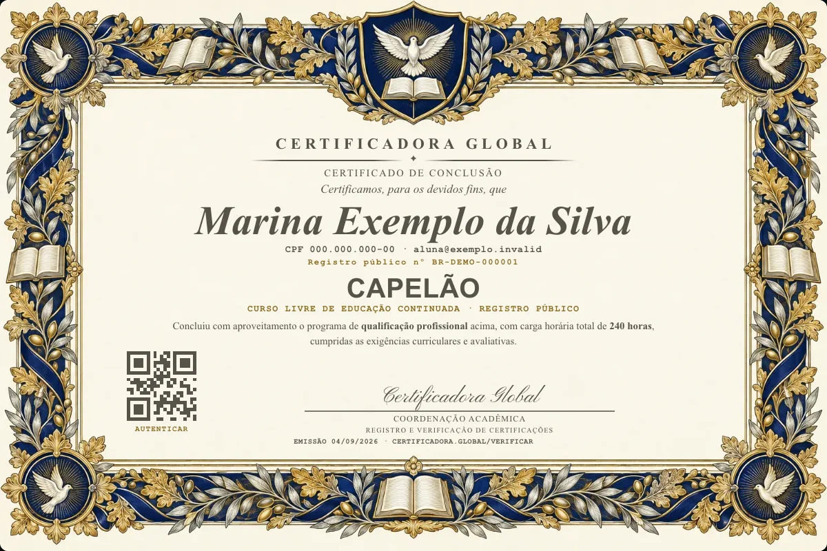 Capa do curso Capelão