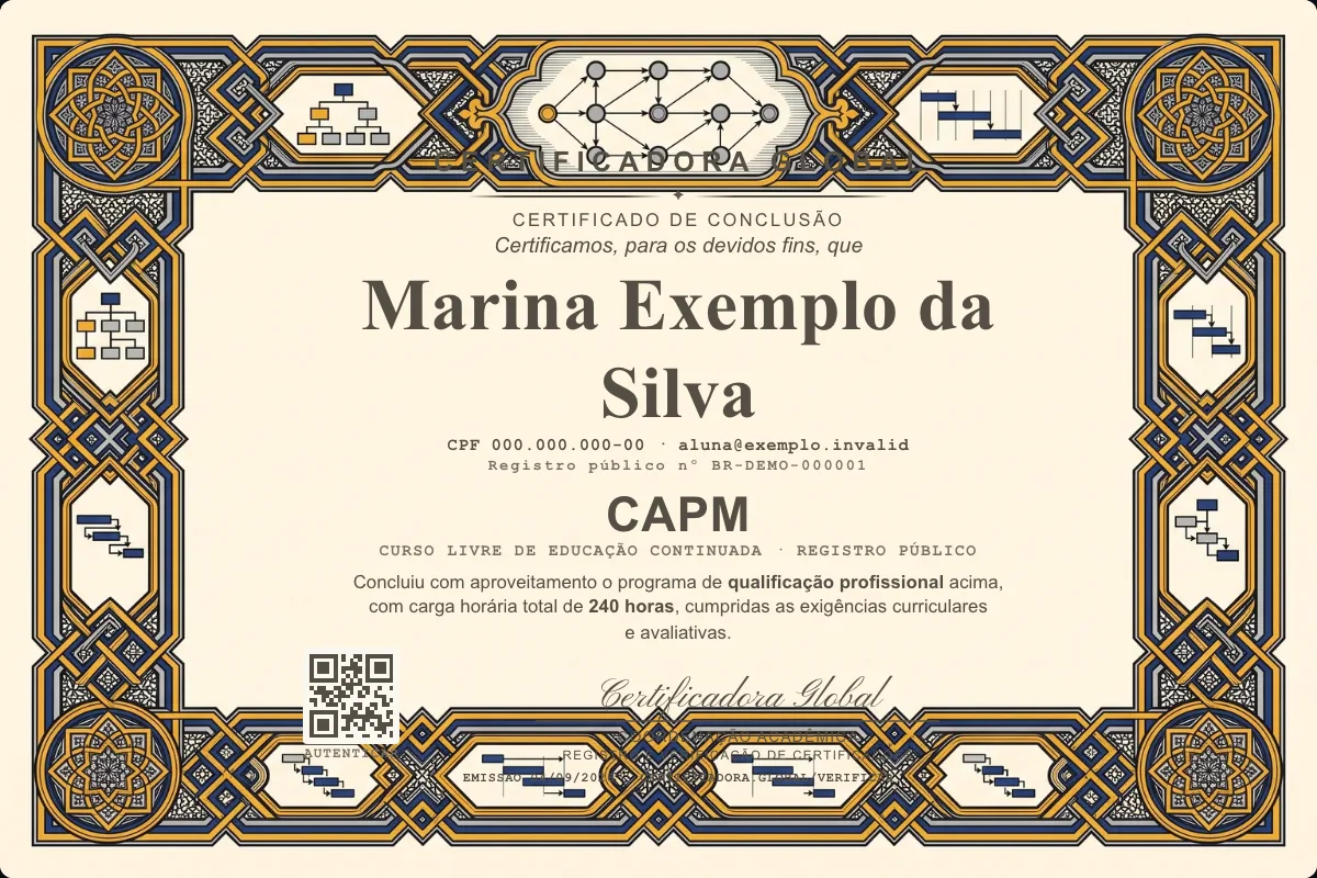 Capa do curso Capm