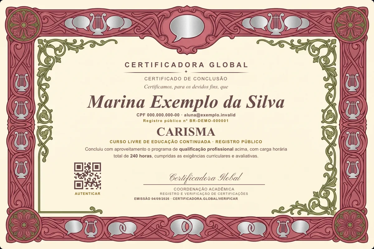 Capa do curso Carisma