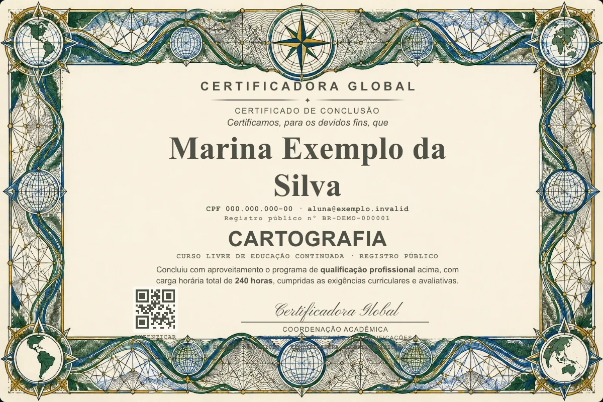 Capa do curso Cartografia