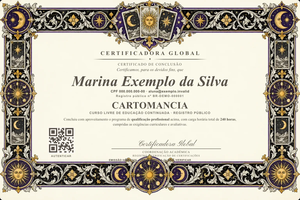 Capa do curso Cartomancia