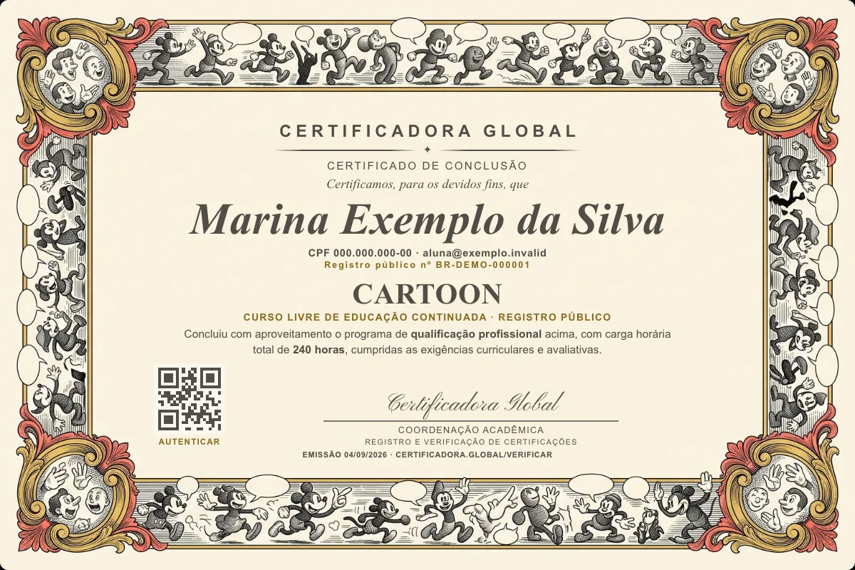 Capa do curso Cartoon