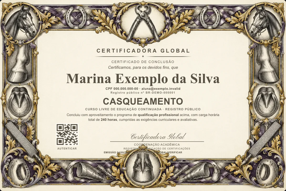 Capa do curso Casqueamento