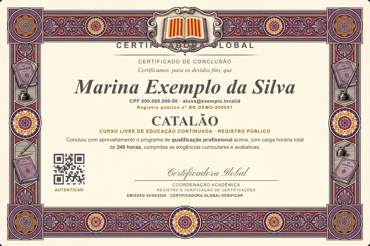 Capa do curso Catalão