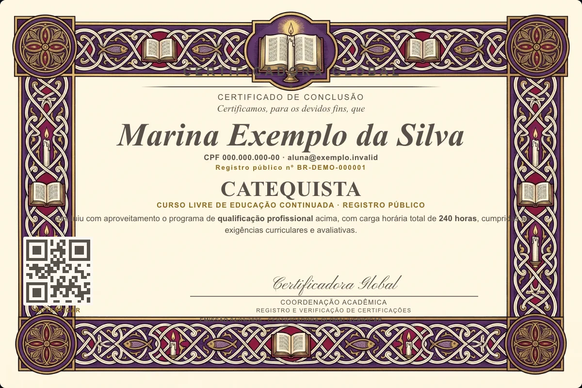 Capa do curso Catequista