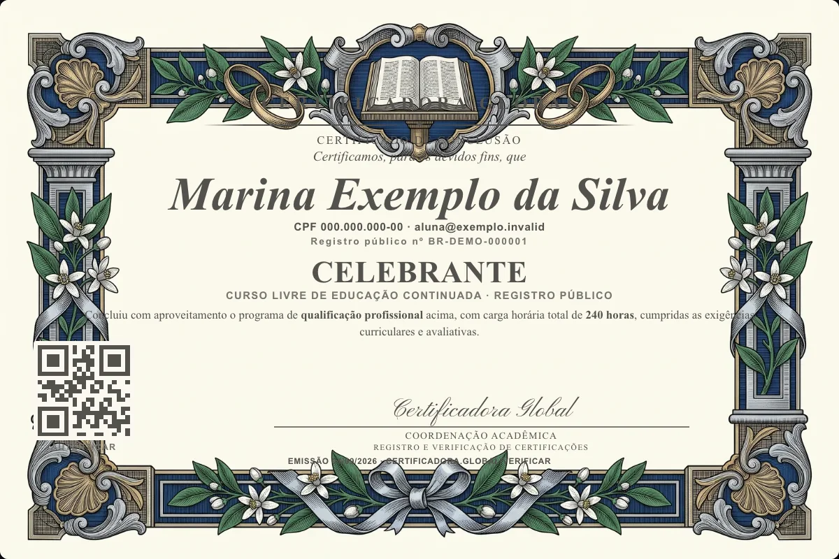 Capa do curso Celebrante