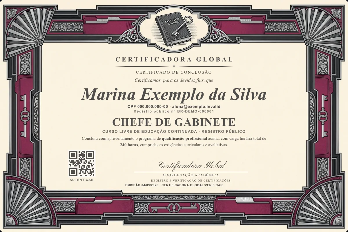 Capa do curso Chefe de Gabinete