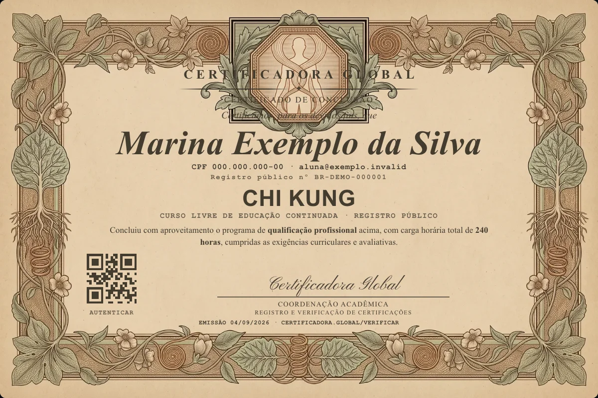 Capa do curso Chi Kung