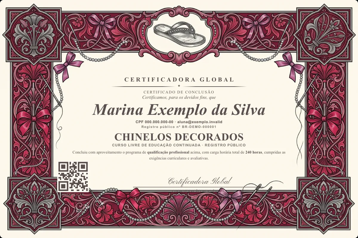 Capa do curso Chinelos Decorados