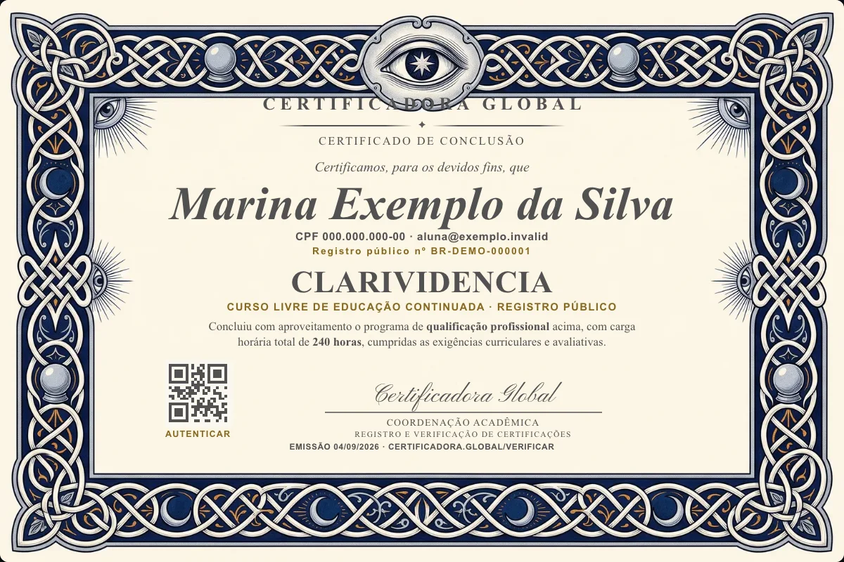 Capa do curso Clarividencia