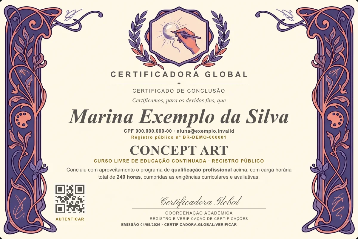 Capa do curso Concept Art