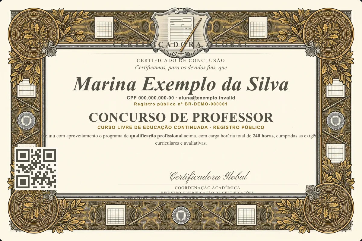 Capa do curso Concurso de Professor