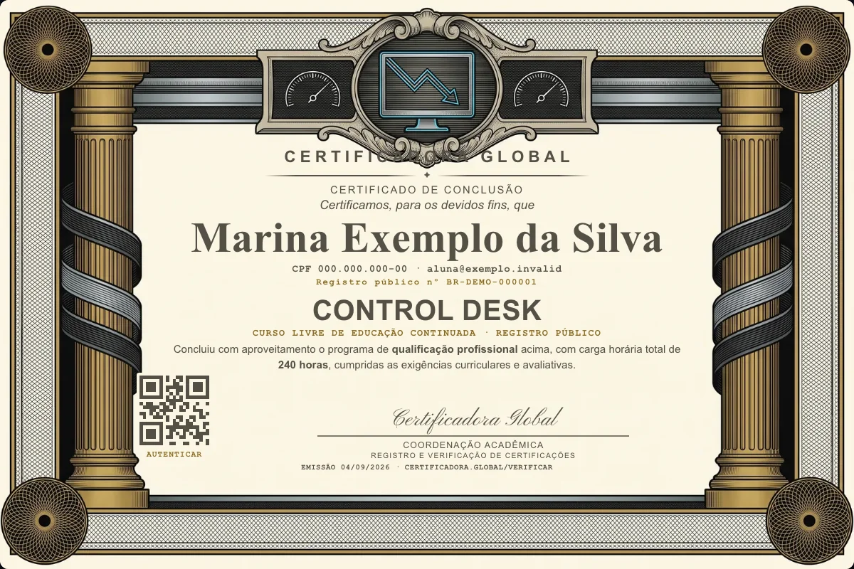 Capa do curso Control Desk