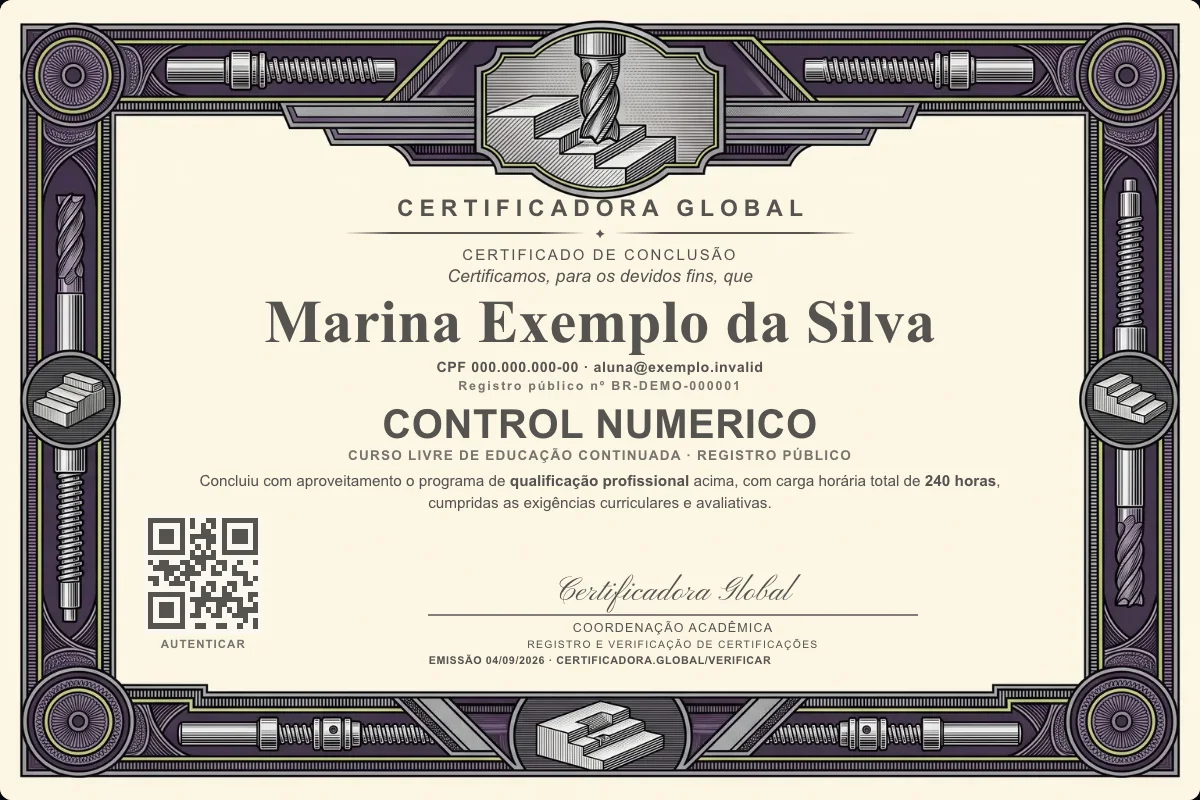 Capa do curso Control Numerico