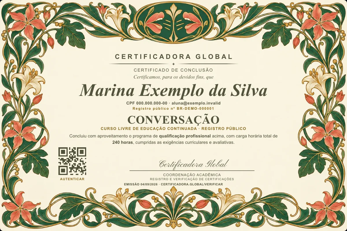 Capa do curso Conversação