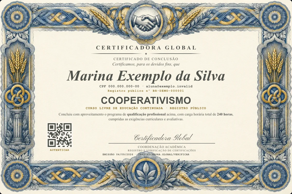 Capa do curso Cooperativismo