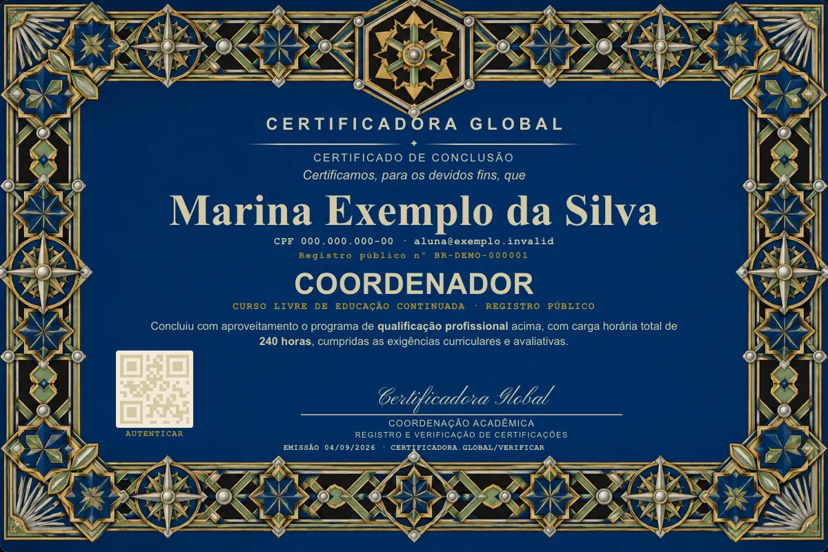 Capa do curso Coordenador
