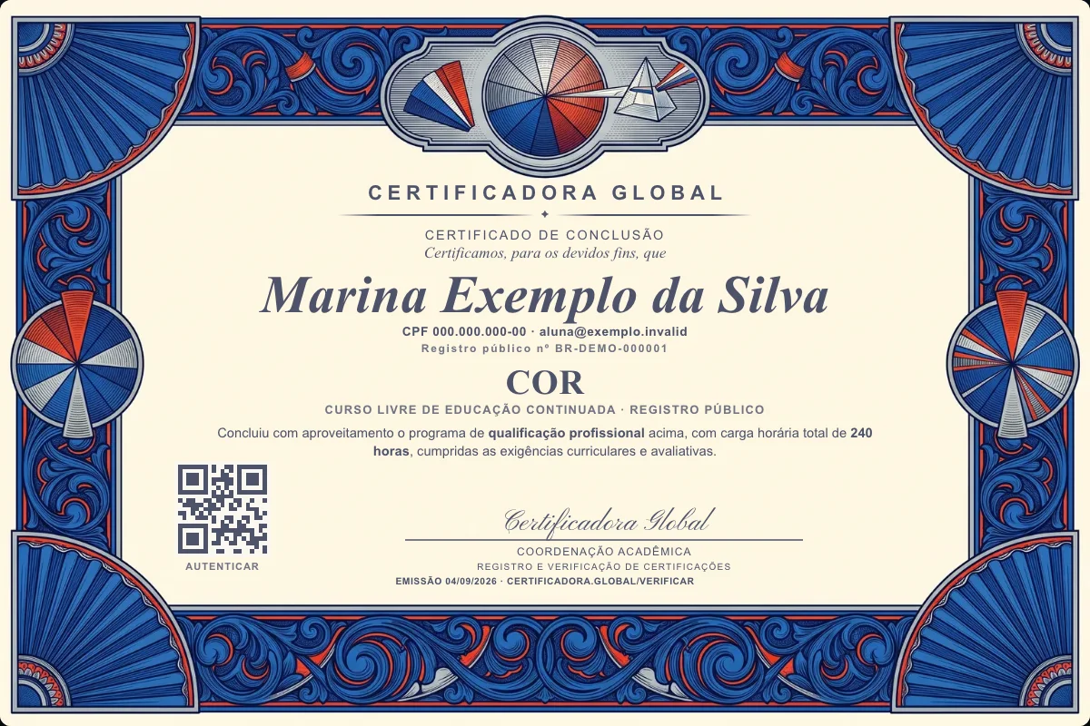 Capa do curso Cor