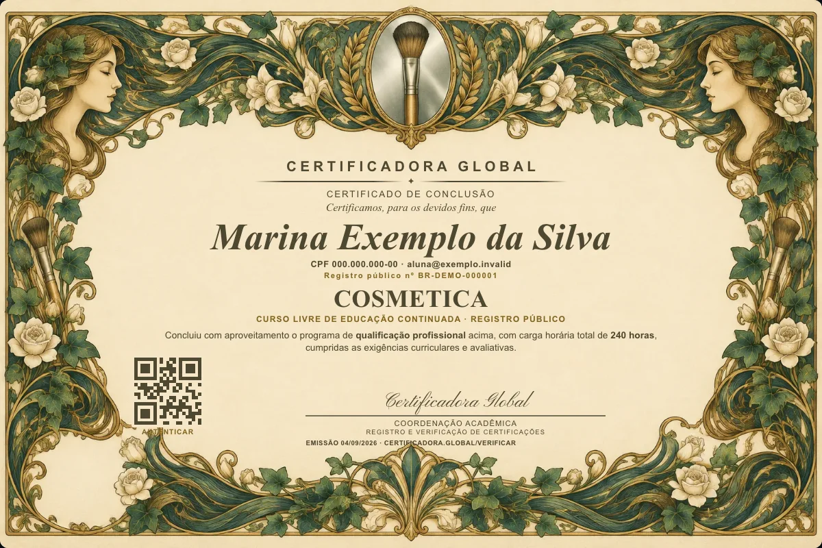 Capa do curso Cosmetica