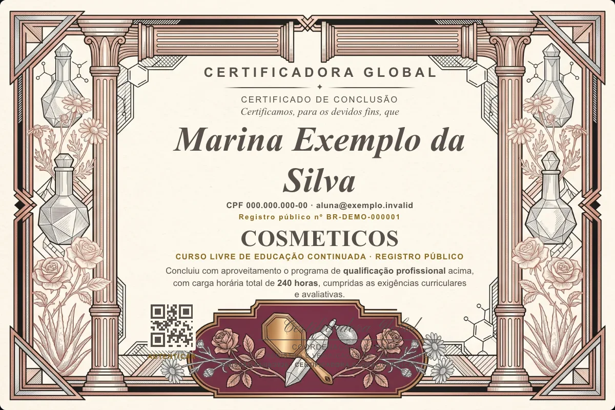 Capa do curso Cosmeticos