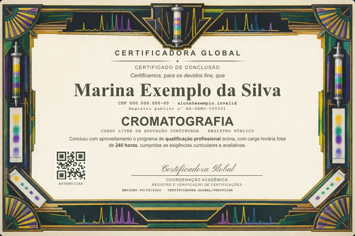 Capa do curso Cromatografia