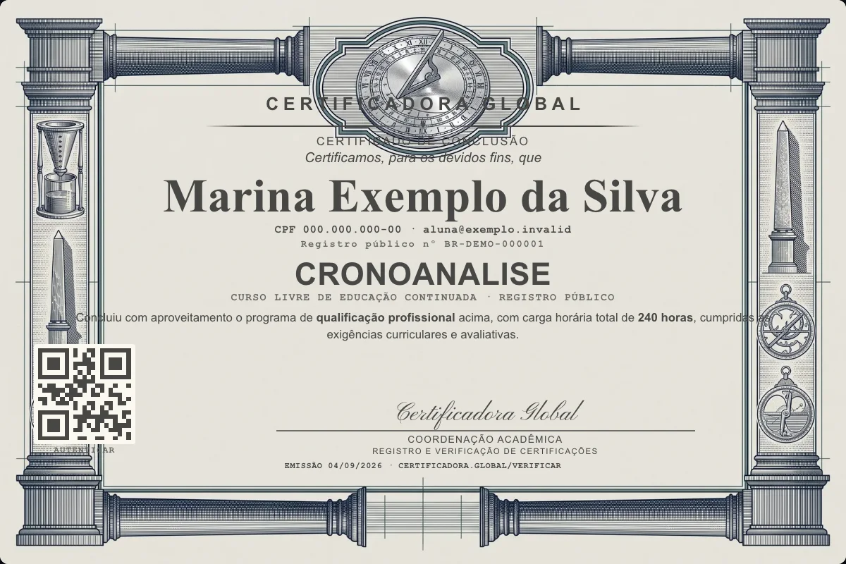 Capa do curso Cronoanalise