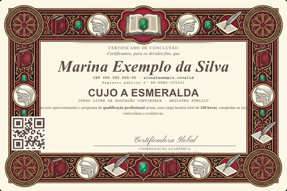 Capa do curso Cujo a Esmeralda