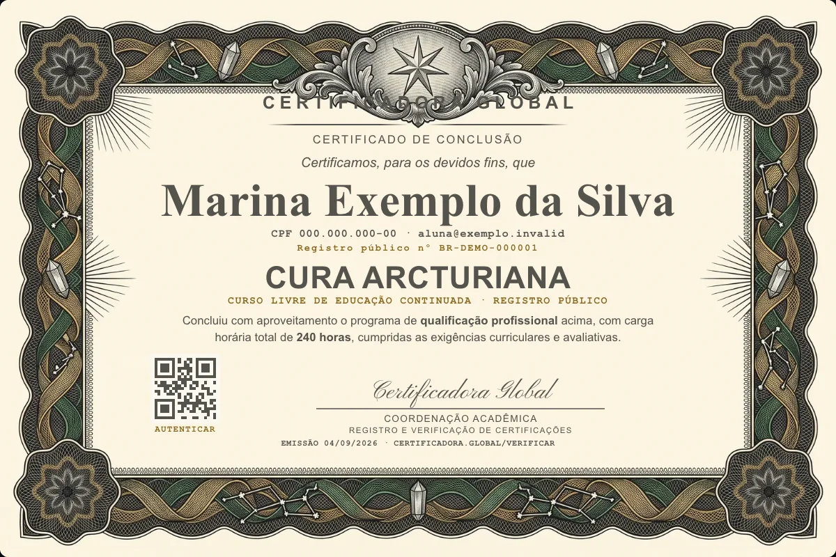 Capa do curso Cura Arcturiana