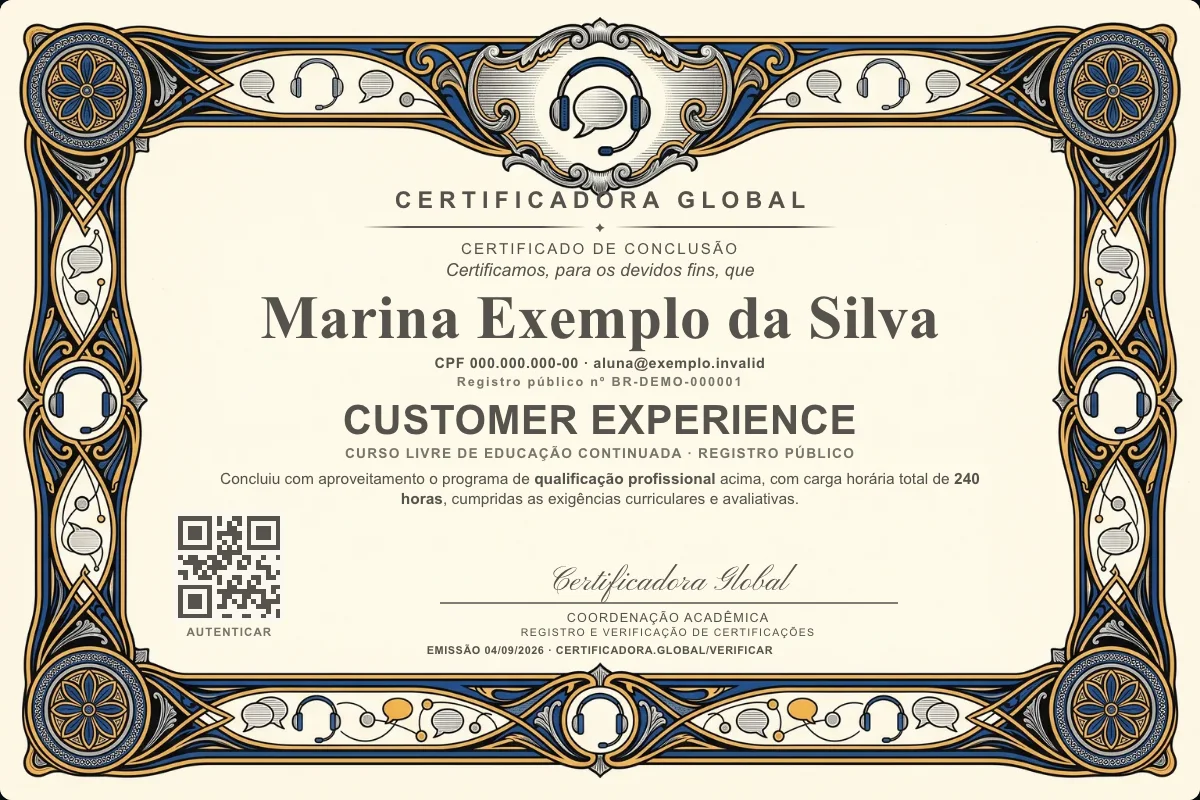 Capa do curso Customer Experience