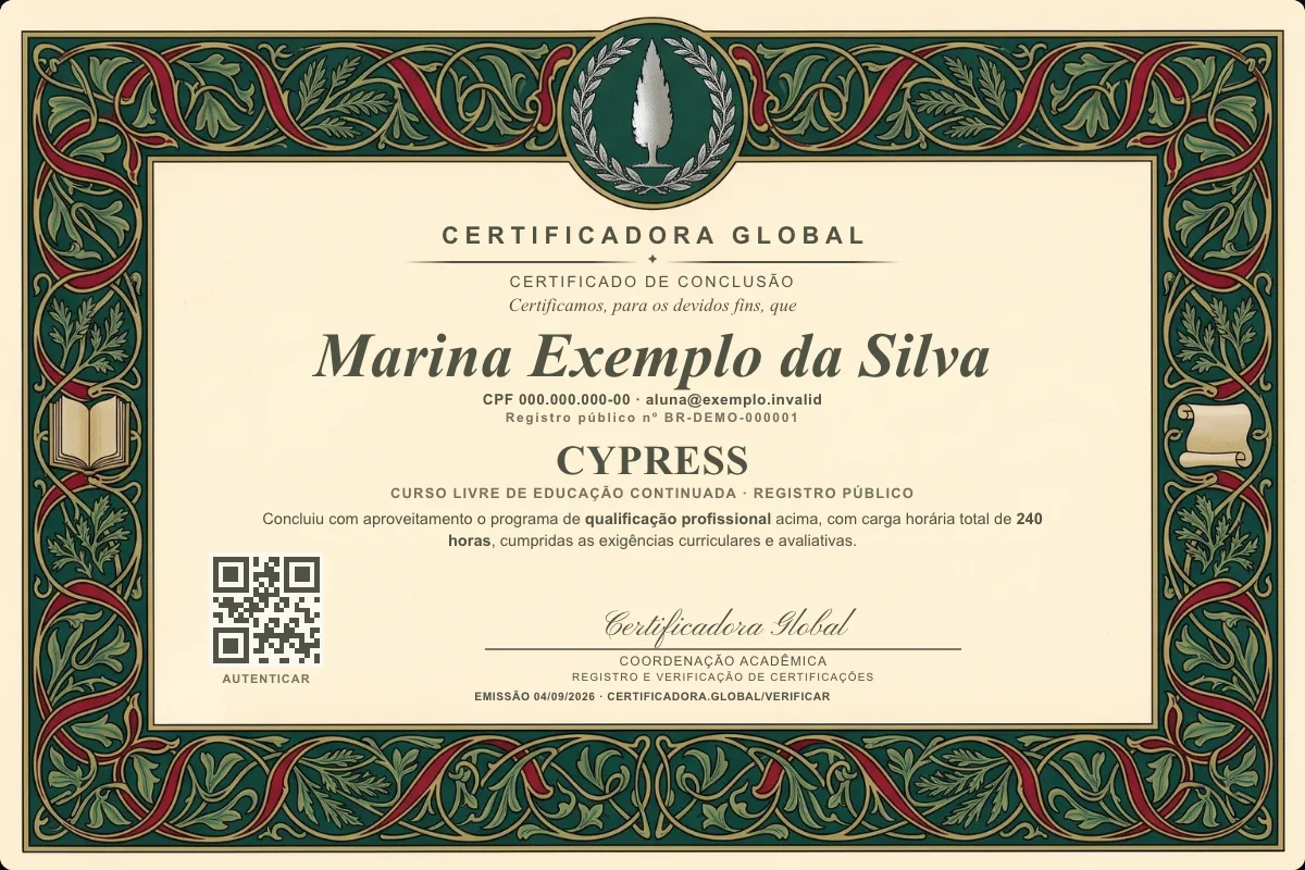 Capa do curso Cypress