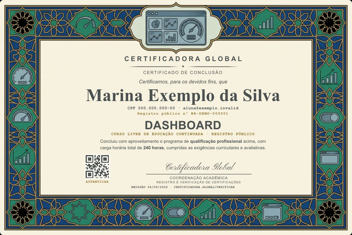 Capa do curso Dashboard