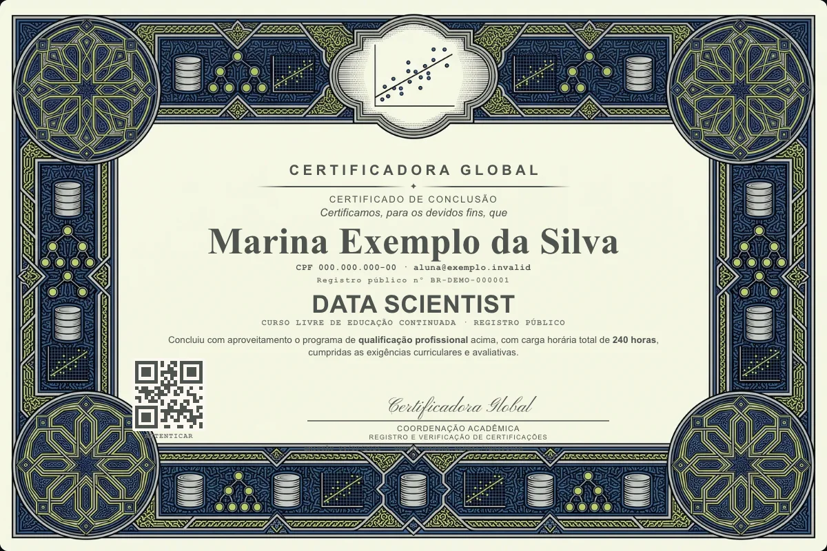Capa do curso Data Scientist