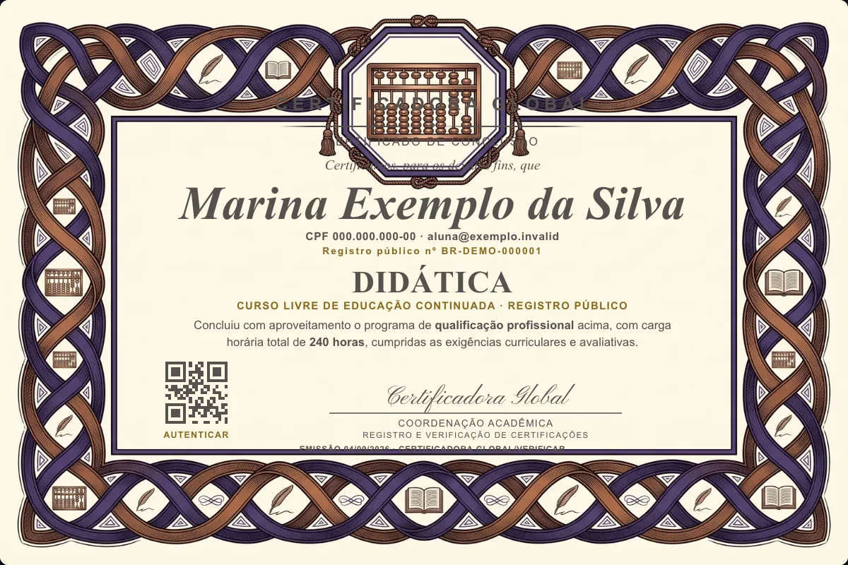 Capa do curso Didática